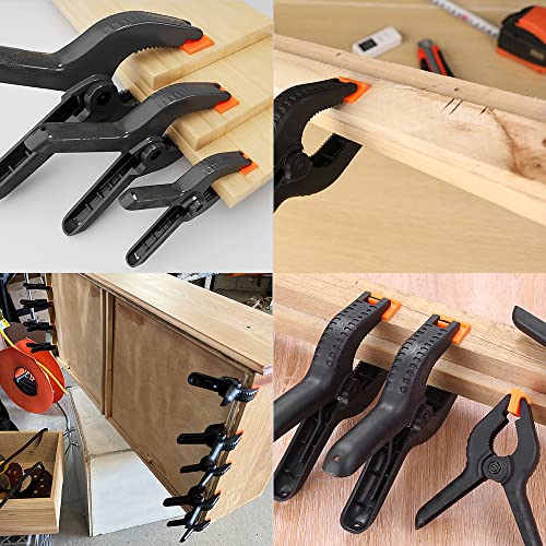 Spring Clamps,6 Pack 6in Professional Plastic Heavy Duty Spring Clips for Crafts, Backdrop Clips Clamps for Backdrop Stand,Photography Studios,Woodworking,Home Improvement - style: 6 Pack 6in