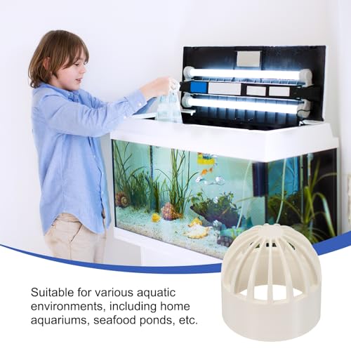PATIKIL 2 Inch (50mm) Fish Cover Permeable Cap, 4 Pcs PVC Breathable Cap Aquarium Guard Fish Tank Intake Cover, White - color: White, size: 2Inch(50mm)