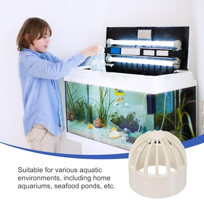 PATIKIL 2 Inch (50mm) Fish Cover Permeable Cap, 4 Pcs PVC Breathable Cap Aquarium Guard Fish Tank Intake Cover, White - color: White, size: 2Inch(50mm)