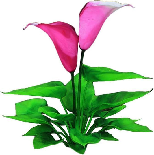 Flower Aquarium Decoration Artificial Aquatic Plant Waterweed Craft Silk Plastic Plants,Artificial Fish Tank Decorations,Used for Household and Office Simulation Hydroponic,Aquarium Accessories