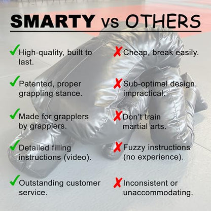SMARTY 2.0/XL/Kid (Unfilled) Grappling Dummy for BJJ, Jiu-Jitsu, MMA, Wrestling, Martial Arts Practice, Self-Defense Training Dummies - 3 Sizes: 2.0 Adult, XL, or Kid - size: Kid - 4'9"