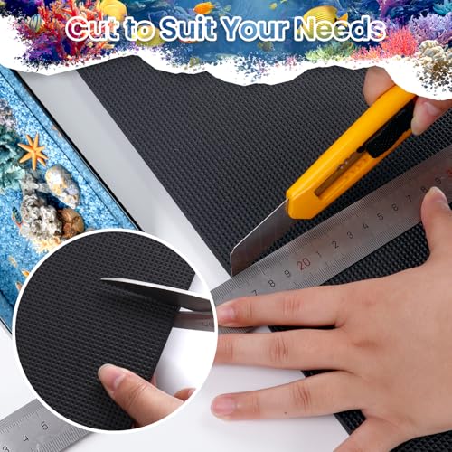 15 x 23 Inch Fish Tank Pad, Aquarium Leveling Mat, Black | Water-Resistant Surface, Easy to Cut, Helps Cushion the Tank Base, Suitable for Aquariums and Terrariums - color: Black, size: 15 x 23in