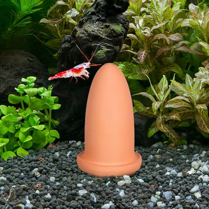 Sosoport Fish Breeding Cone Angelfish Spawn Barrel Clay Aquarium Breeding Cone with Smooth Surface for Fish Eggs Water Filtration Spawning 6.69 X 3.93 X 3.93 in