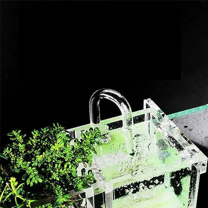Hang On Acrylic Filter Box for Fish/Turtle Tank 3 Grids(Clear Box only)