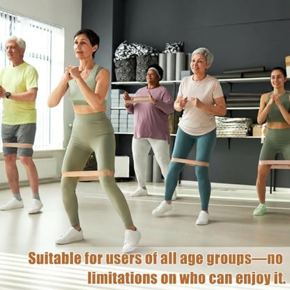 DEEKIN 30 Pcs Resistance Bands Bulk Resistance Loop Elastic Exercise Bands Exercise Equipment for Women Men Home Pilates, Fitness, Gym, Yoga - color: Light Brown, style: 35-40 Lbs