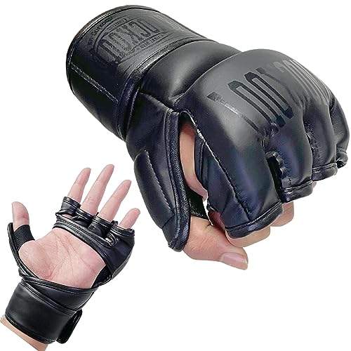 Grappling UFC MMA Gloves for Men Women, Training & Sparring, Martial Arts Punching Bag Gloves with Open Palms Kickboxing Gloves, Muay Thai, MMA - size: X-Large