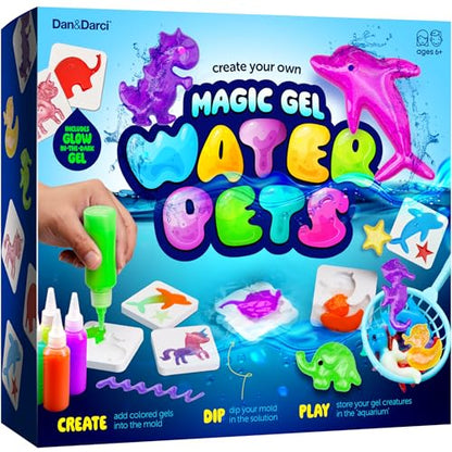Magic Gel Water Pets Kit for Kids - Gifts for Kids - Squishy Maker Set | Craft for Kids - Gifts for Boys & Girls - Make Your Own Squishies Toys Crafts - Aqua Fairy Magic Elf Toy Kit - Birthday Gifts