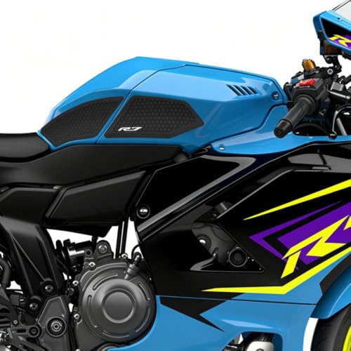 for YZF-R7 yzfr7 2026 New Accessories Body Protection Fuel Tank Rubber Pad Anti-Slip and Anti-Scratch Fuel Tank Sticker Decal Tank Grip Rubber Anti-Slip Tank Pad Fuel Tank pad (R7 2026) - color: R7 2026