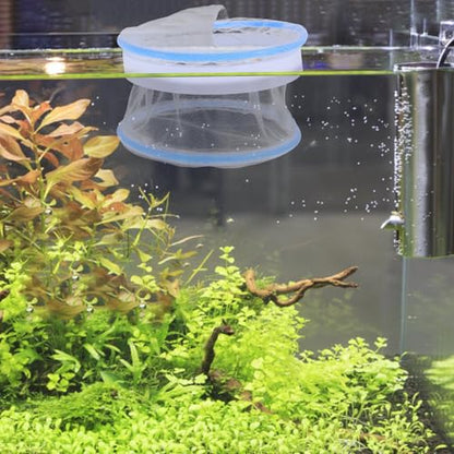 ABOOFAN Aquarium Floating Breeding Box Mesh Nursery Tank Fish Breeding Kit Isolation Case for Guppy Fry Hatchery with Feeding Ports