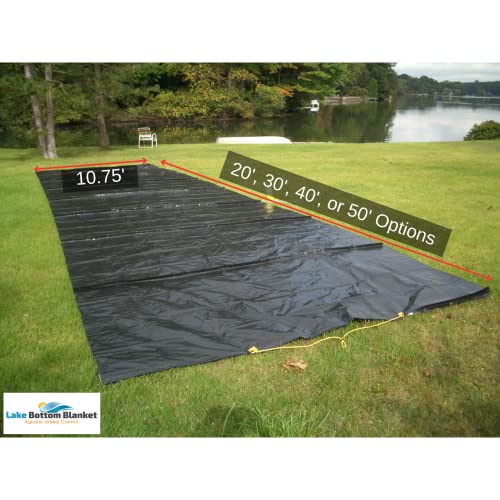 Aquatic Weed Control | Chemical-Free Vegetation Inhibitor for Lakes & Ponds | Benthic Barrier | Instant Weed Free Swimming (10.75 feet x 50 feet) - size: 10.75 feet x 50 feet