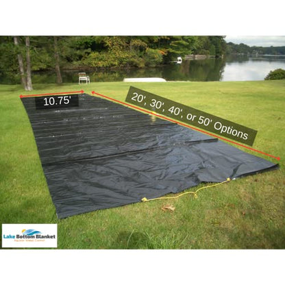 Aquatic Weed Control | Chemical-Free Vegetation Inhibitor for Lakes & Ponds | Benthic Barrier | Instant Weed Free Swimming (10.75 feet x 40 feet) - size: 10.75 feet x 40 feet