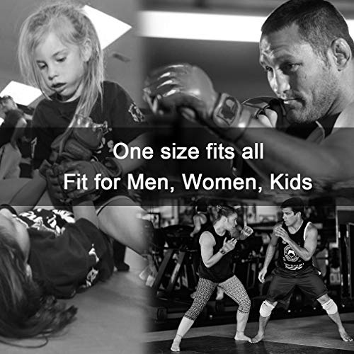 ZooBoo MMA Gloves, Half-Finger Boxing Fight Gloves MMA Mitts with Adjustable Wrist Band UFC Gloves for Sanda Sparring Punching Bag Training (One Size Fits Most) - color: G-Black+White