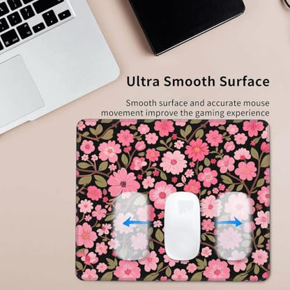 Flowers Computer Mouse Pad Anti-Slip Rubber Base Square Mouse Mat for Office Computer Mousepad 7.9 X 9.5 in - color: Flowers, size: 9.5L x 7.9W inches