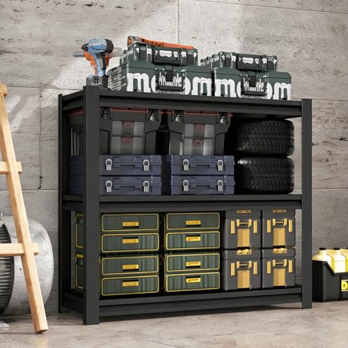 Metal Aquarium Stand for 30-40 Gallon Fish Tank, Heavy Duty 3 Tier Adjustable Garage Storage Rack Shelf 47.2" W x 18" D x 39" H, 990 lb Capacity Black Fish Tank Stand
