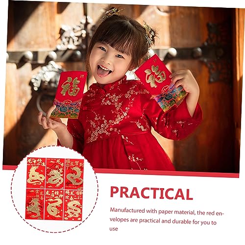 30pcs Spring Festival Red Envelopes Lucky Money Packets Hong Bao for Year Gifting Lightweight Design for Weddings Special Occasions
