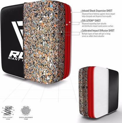 RDX Boxing Wall Pad with Gloves Set, Muay Thai Pads, Maya Hide Leather, Target Kicking Focus Pad, Great for Taekwondo, MMA, Martial Arts, Karate, Kickboxing, Training, Punching, Men Women Workouts