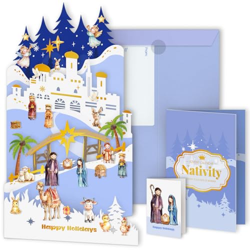 WhatSign Christmas Religious Advent Calendar 2025 - Christmas Nativity Scene Countdown Calendar 24 Days Christian Countdown for Women Kids Adult Teen Girls - color: Nativity