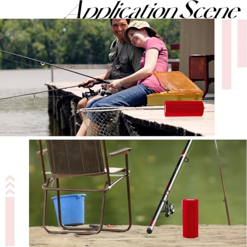 GORGECRAFT 150 Feet 2 Rolls Spawn Net Mesh 6 Inch Wide Yellow Polyester Soft Sac Netting Sack Tulle Fishing Catfish Bait Holder Accessories for Roe Bags Fishing Equipment Skirt Making - color: Red