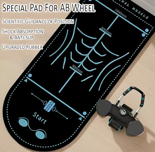 Exercise Ab Roller Mat and Knee Foam Pad Set – Arch Shaped Thick Non-Slip Exercise Pads for Core & Home Workouts, Pack of 2