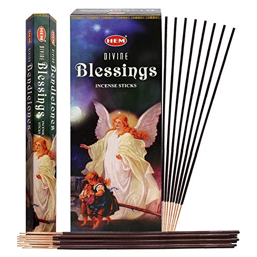 Divine Blessings Incense Sticks and Incense Stick Holder Bundle Insence Insense Hem Incense Sticks - color: Divine Blessings