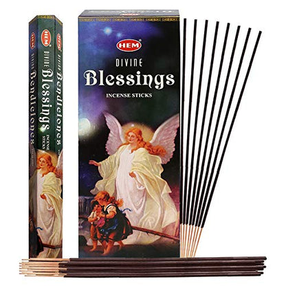 Divine Blessings Incense Sticks and Incense Stick Holder Bundle Insence Insense Hem Incense Sticks - color: Divine Blessings