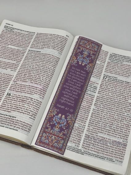 Christian Bookmark, Do Not Fear, I am with You - Isaiah 41 : 10, Woven, Mini Carpet Bookmark, Silky Soft Cloth - color: Do Not Fear, size: Single