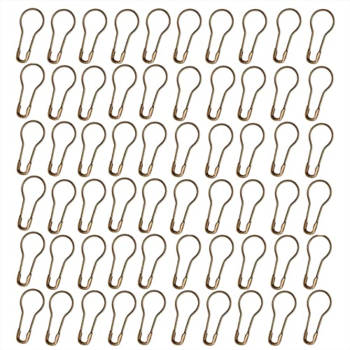 500Pcs Bronze Safety Pins 0.8" Metal Bulb Pins Gourd Pin Clothing Tag Pins Calabash Pin for DIY Craft, Home Accessories - color: Bronze