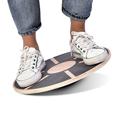 Wobble Board, Fitness Equipment Balancing Rocker Stability Balancer Anti-Slip Feet Up Trainer, for Hemiplegia Stroke Rehabilitation Training