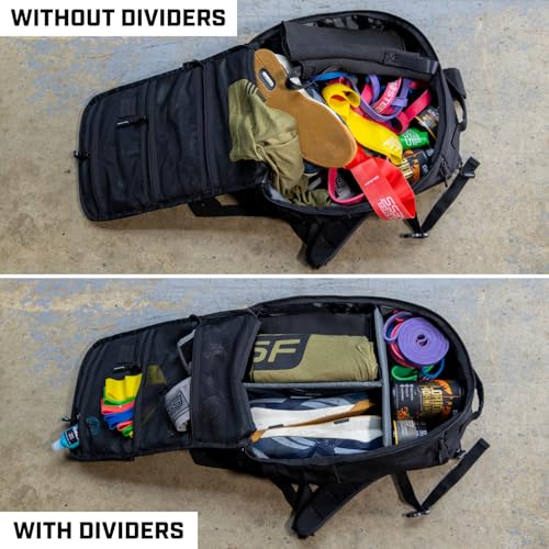 Gym Bag, Rip-Resistant Fabric, Heavy Duty (Black, Backpack (Pro-Mini (26L) with Dividers)) - color: Black, style: Backpack (Pro-mini With Dividers)