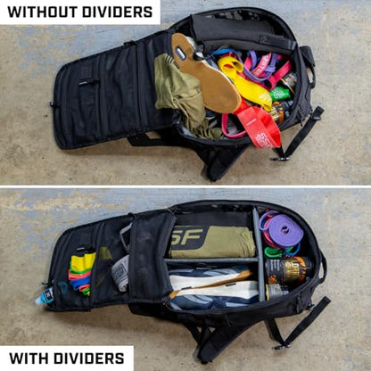 Gym Bag, Rip-Resistant Fabric, Heavy Duty (Black, Backpack (Pro-Mini (26L) with Dividers)) - color: Black, style: Backpack (Pro-mini With Dividers)