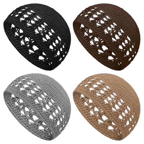 Boyiee Kufi Hat for Men - color: Black,khaki,gray, Brown, style: Classic