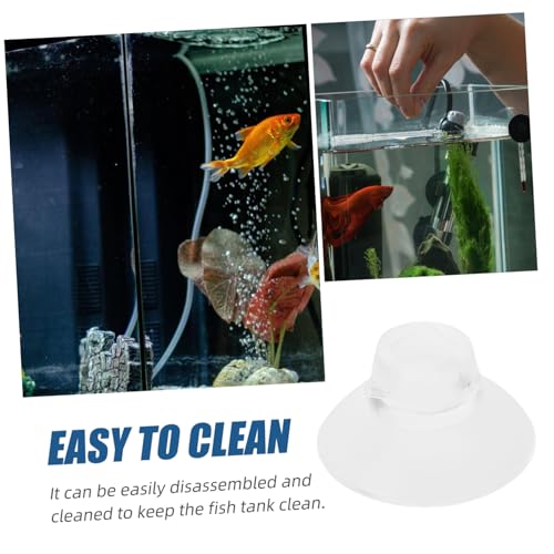 VICASKY 50pcs Aquarium Feeder Cups Fish Bowl Holders Fish Feeder Attachment Tanks and Aesthetic Design for Aquarium Needs - size: 2.60X2.60X1.50CM
