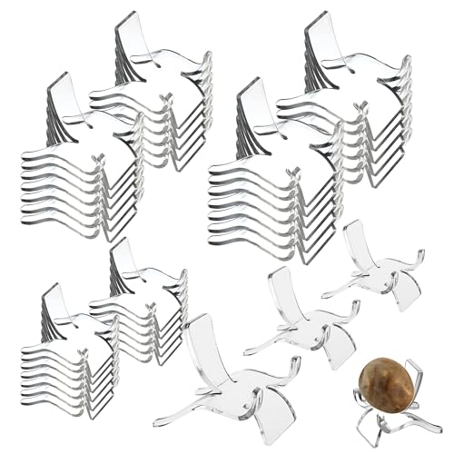 42 Pcs Crystal Stand Rock Display Stand Acrylic Crystal Holder, 3 Sizes Stands for Display Minerals Rocks Agates Fossils Corals or Other Small Items Collectibles in Home Shop Museum（3 Sizes）