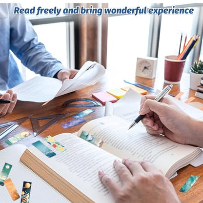 48 Pieces Magnetic Bookmarks Magnet Page Markers – Cute Magnet Bookmark Clips with Storage Boxes – Bookmarks for Reading Women & Men – Christmas Gifts & Teacher Gifts - size: 48, style: Unique Style