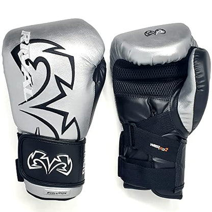 RIVAL Boxing RB11 Evolution Heavy Bag Gloves, with a High-Density, Power-Transmitting Foam and Microfiber Outer - color: Silver, size: X-Large