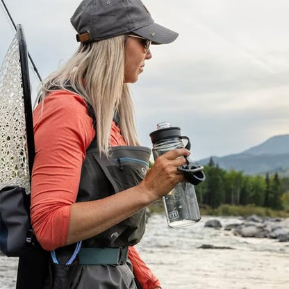 YETI Yonder Water Bottle with Yonder Tether Cap, Lightweight, Leakproof and BPA-Free - color: King Crab, size: 25 Ounces