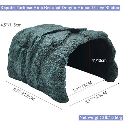 M2cbridge Reptile Hideout Cave Resin Rock Hides Terrarium Habitat Decor Amphibians Fish Playground