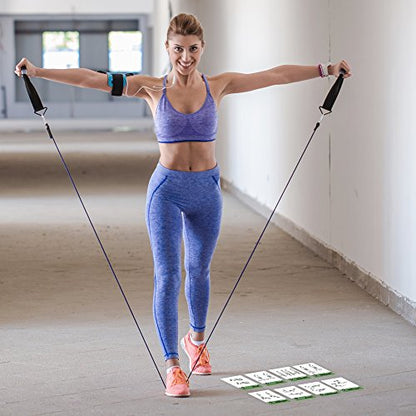 NewMe Fitness Resistance Bands Workout Cards, Instructional Fitness Deck for Women & Men, Beginner Fitness Guide to Training Exercises at Home or Gym - style: Resistance Belt