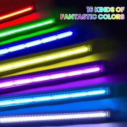 Submersible Bubble Aquarium Light：RGB Aquarium Light with Remote Control Oxygenator for Saltwater Coral Growth - 9 Inch Waterproof Fish Tank Light Designed for Aquarium Breeders - size: 9 inch Bubble