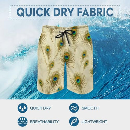 Mens Trunks Breathable Quick Dry Mesh Lining Summer Holiday Beach Board Shorts - color: Style, size: Medium