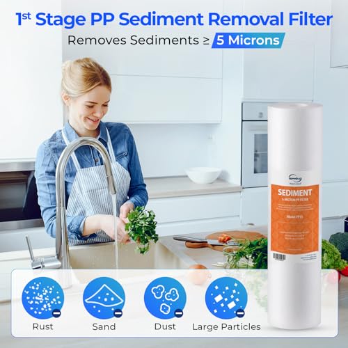 iSpring F9D 1-Year DeIonization Replacement Filter Set Fit RO/DI Water Filter System for Aquarium, 2.5" x 10" - style: 1-Year Replacement Set for DI RO