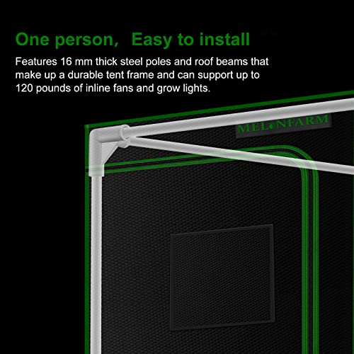 4x2 Grow Tent, 48"x24"x60'' High Reflective 600D Diamond Mylar Canvas with Observation Window and Floor Tray for Hydroponic Indoor Plant Growing - size: 48"x24"x60"