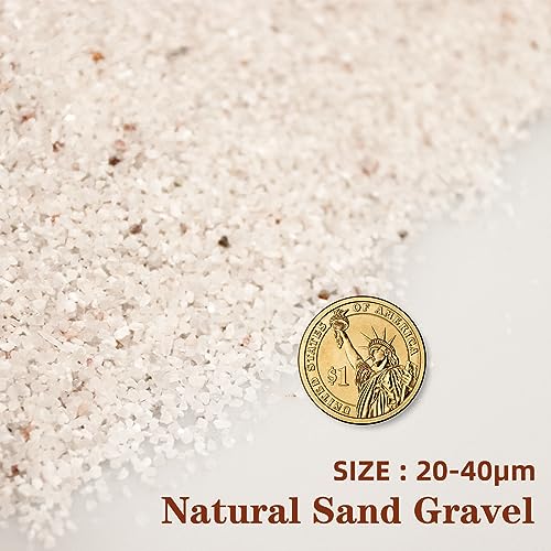 Silica Gravel, Multi-Purpose Mini White Silica Sand for Fire Pits, Aquariums and Landscaping, 5LB - color: White Mini