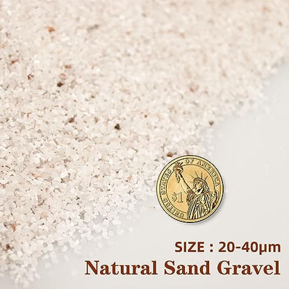 Silica Gravel, Multi-Purpose Mini White Silica Sand for Fire Pits, Aquariums and Landscaping, 5LB - color: White Mini