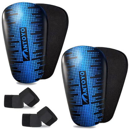 Mini Shin Guards Soccer Kids,Small Protective Gear with Fixed Straps | 2 Pairs Small Tiny Shin Pads Match Equipment Protective Tiny Shin Guards Soccer for All Ages - color: Bule Stars, size: M(H: 4.5 in,W: 2.9 in)