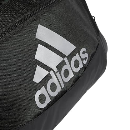 adidas Unisex Defender 4.0 Gym Duffel Bag for Men and Women - color: Black/Silver Metallic, style: Small (38l)