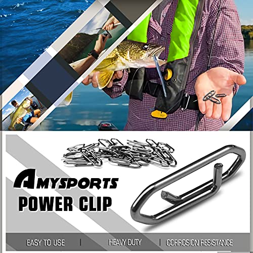 High Strength Fishing Snap Saltwater Stainless Connector Snaps Swivels Tackle Steel Power Fishing Clip Lure Quick Change Black Nickel - size: Size0 (44lb) 50 pcs