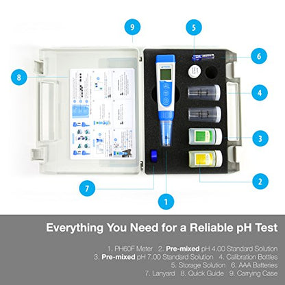 Apera Instruments, LLC-AI312 Apera Instruments Premium Series PH60F Flat pH Pocket Tester Kit for Surface pH Test e.g. Skin, Textiles, Paper, etc, ±0.01 pH Accuracy - style: For Flat Surface Test