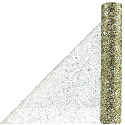 OSVINO Starry Moon Table Runner, Sequin Glitter Mesh for Wedding Party - color: Green