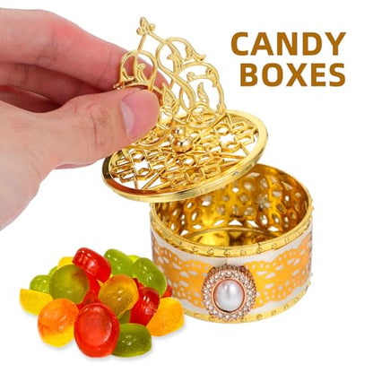 DOITOOL 6pcs Ramadan Candy Boxes Treat Storage Containers Arabian Party Favor Boxes for Weddings Birthdays Middle Eastern Sweet Cookie Wrap